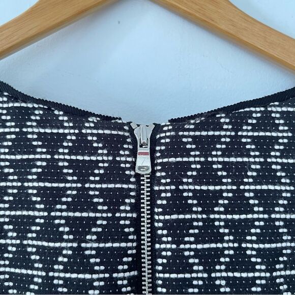Banana Republic Black & White Geometric Print Fit & Flare Dress - Picture 3 of 8